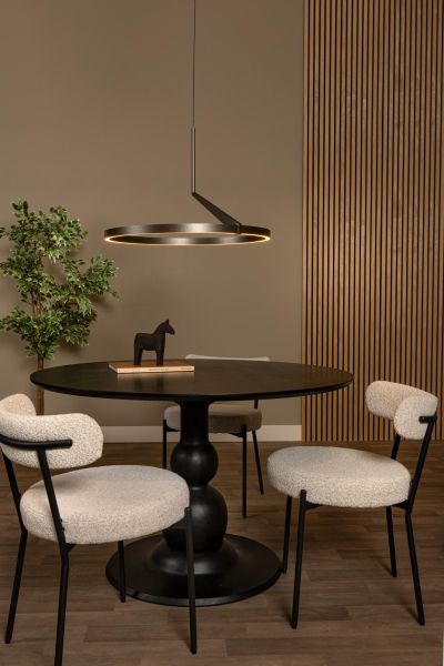 Lucide APPLAUSE - Pendant light - Ø 60 cm - LED Dim. - CCT - 1x32W 2700K/4000K - Hand Wave Sensor - Grey iron - Premium